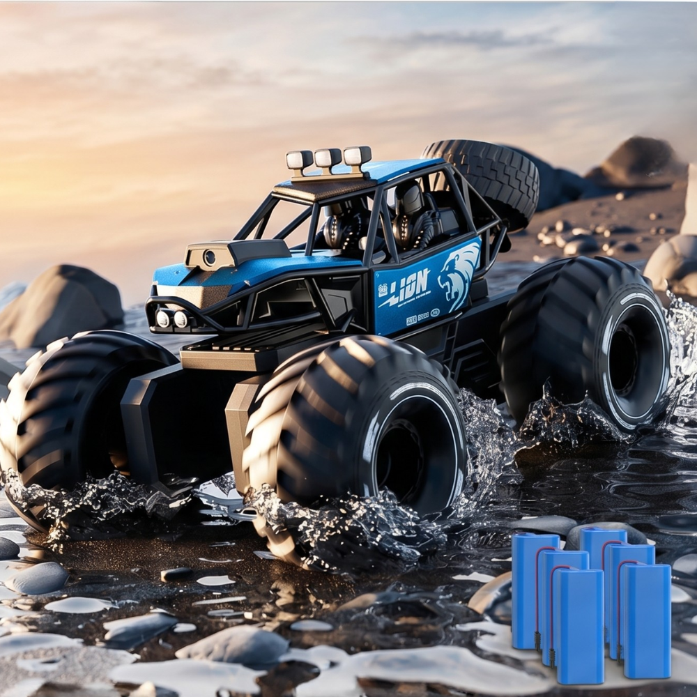 Crawler RC Amphibie Pro 4WD – Caméra HD, Étanche IP7 & Contrôle par Gestes