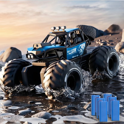 Crawler RC Amphibie Pro 4WD – Caméra HD, Étanche IP7 & Contrôle par Gestes