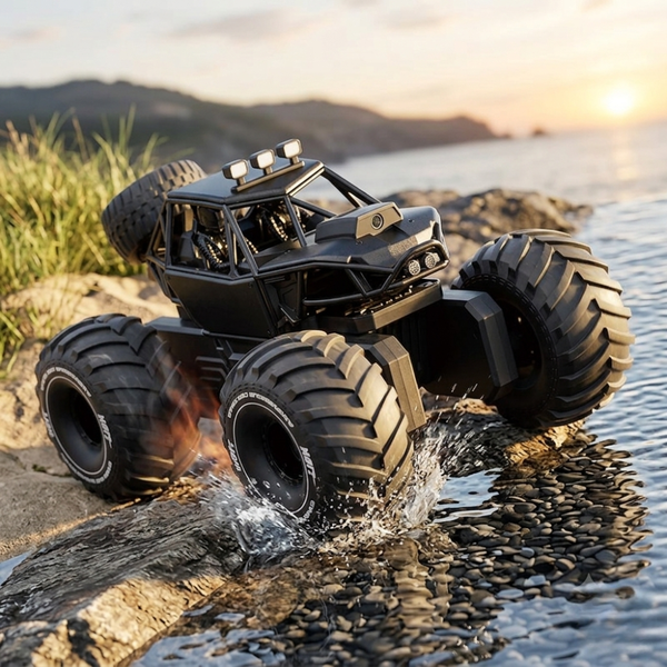 Crawler RC Amphibie Pro 4WD – Caméra HD, Étanche IP7 & Contrôle par Gestes